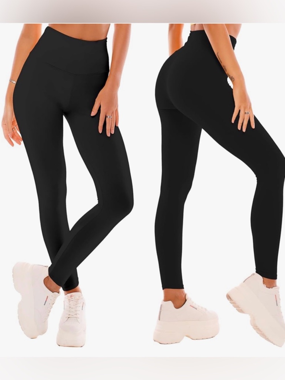 Black High Waisted Sculpting Leggings Women Buttery Soft Tummy Control Pants